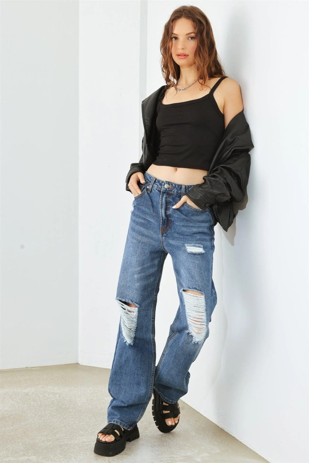 HAMMER COLLECTION Distressed High Waist Jeans-2
