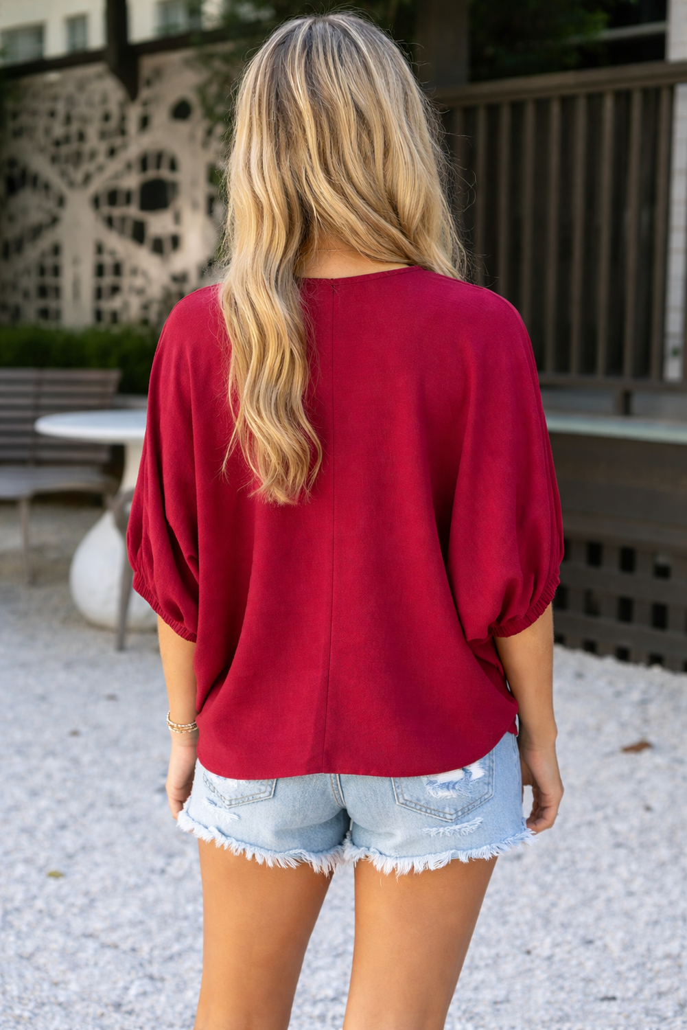 Willow Trim Half Sleeve Blouse-1