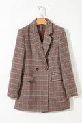 Aria Houndstooth Lapel Collar Blazer-0