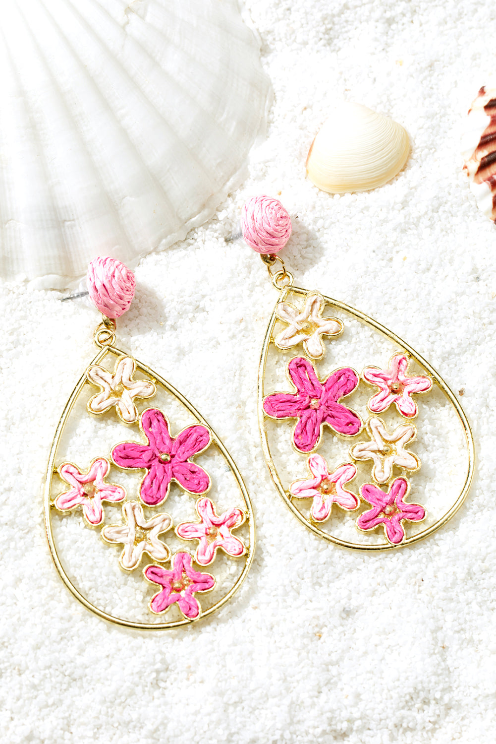 Marley Plaited Plated Waterdrop Earrings-4