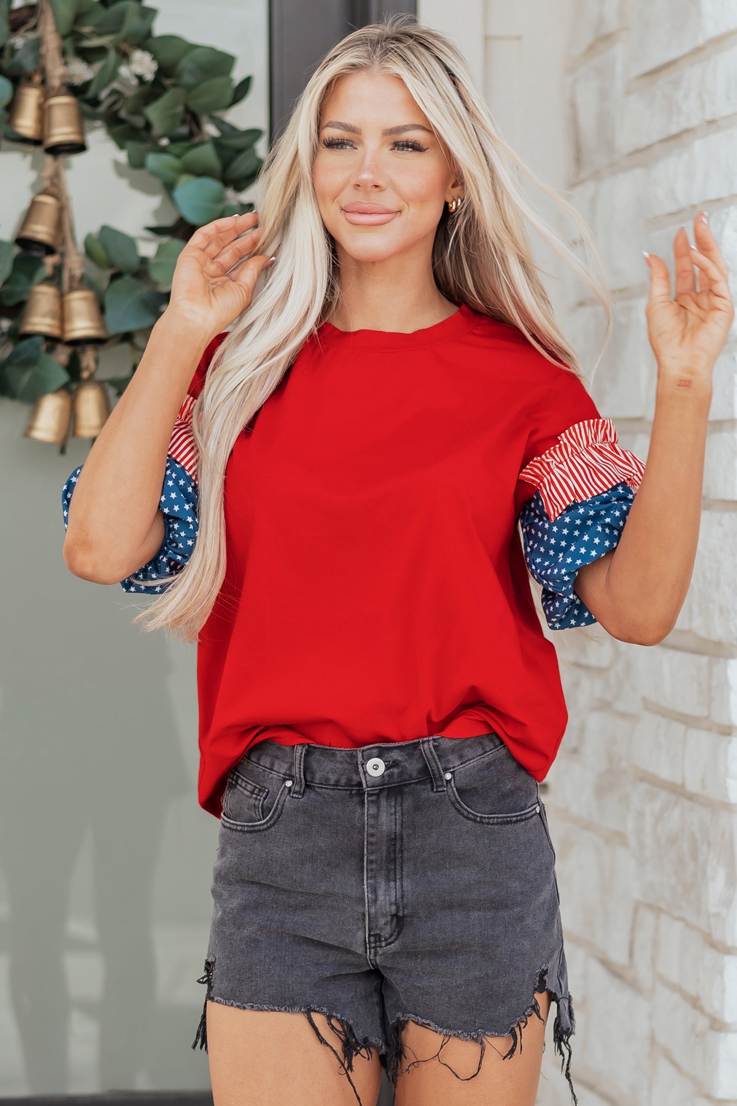 Aspyn Short Puff Sleeve Top-3