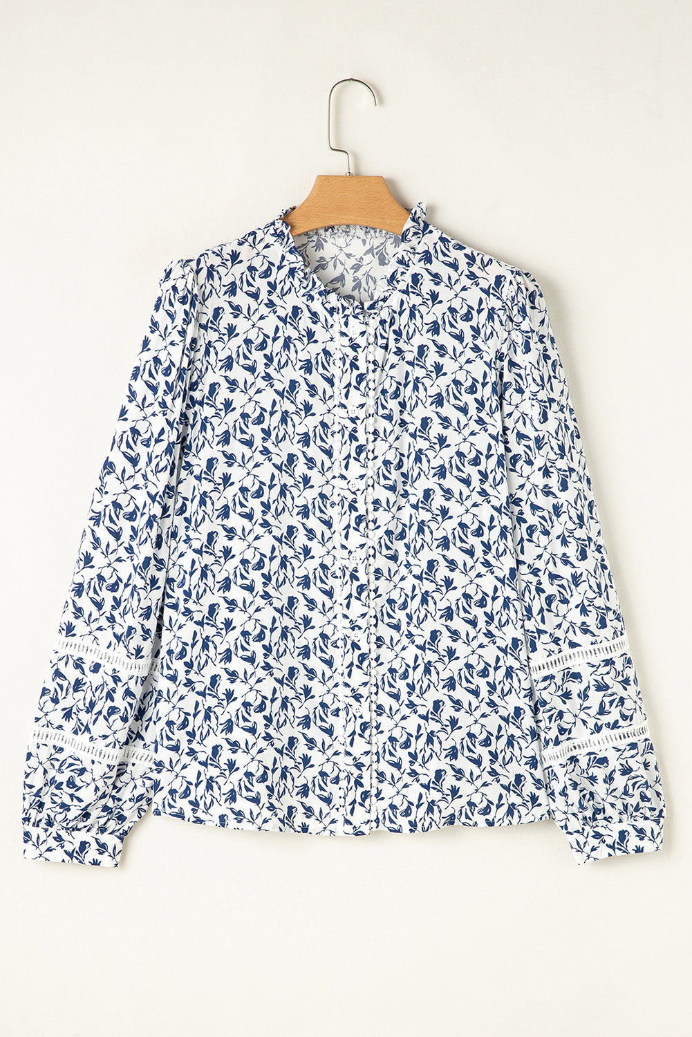 Melanie Lace Floral Puff Sleeve Top-5