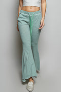 POL Drawstring Textured Ribbed Knit Pants-0