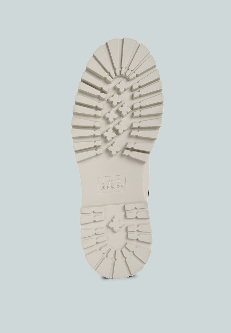 Goliath Lace Up Chunky Biker Boots-4