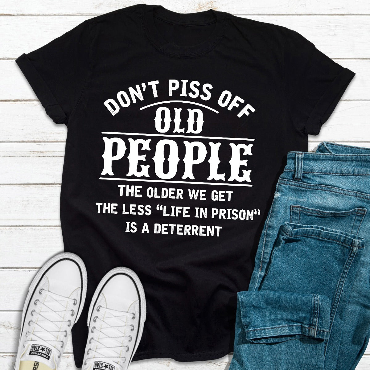 Don't Piss Off Old People T-Shirt-0
