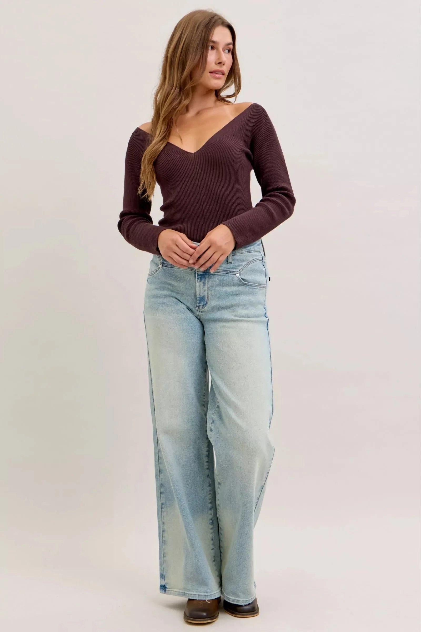 Judy Blue High Waist Column Straight Jeans-4