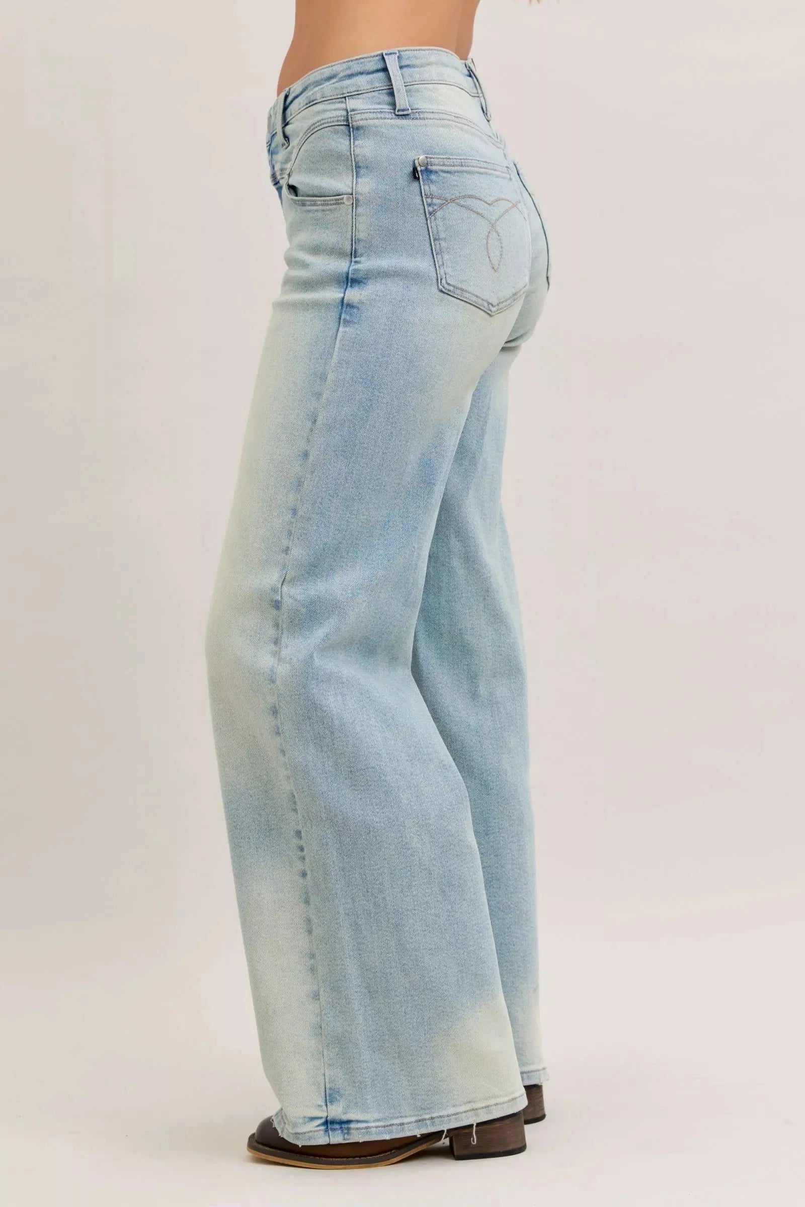 Judy Blue High Waist Column Straight Jeans-2