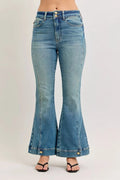 Judy Blue High Waist Vintage Wash Flare Jeans-0