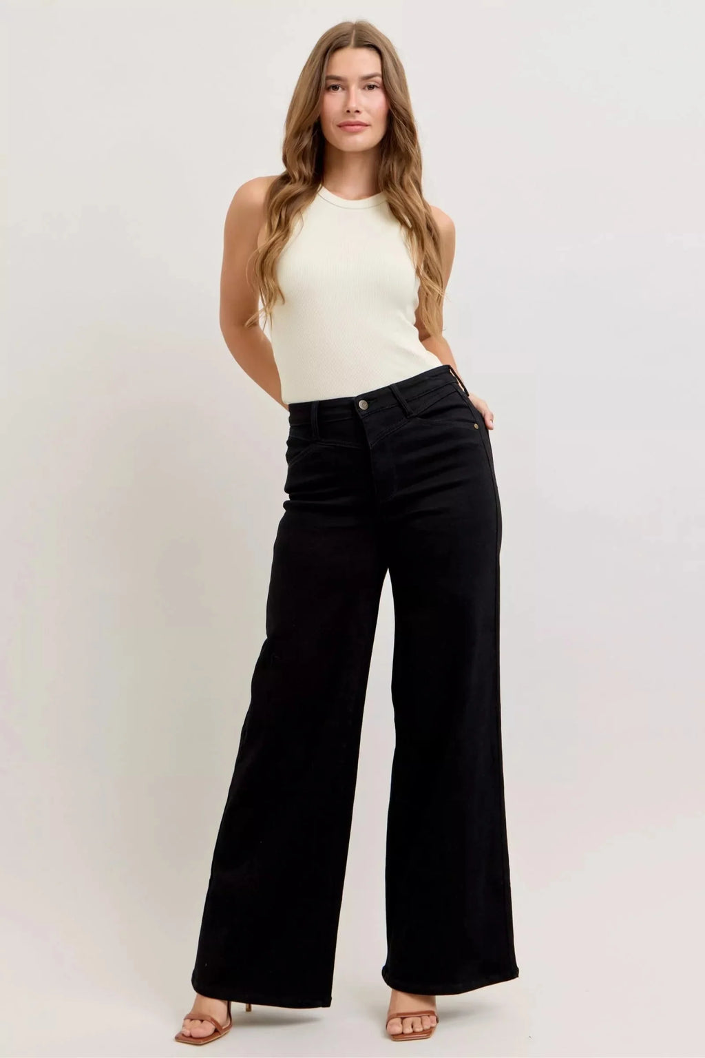 Judy Blue High-Waisted Wide Leg Jeans-4