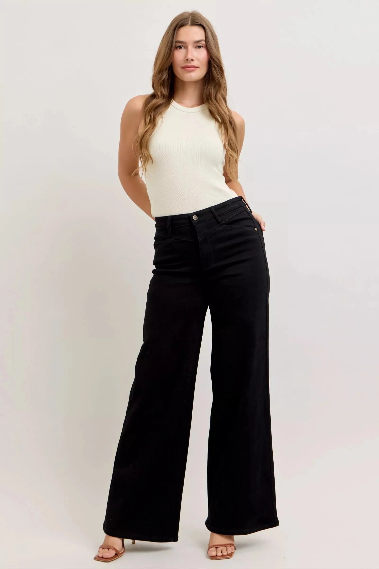 Judy Blue High-Waisted Wide Leg Jeans-4