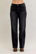 Judy Blue Mid Rise Straight Western Seam Detail Jeans-0