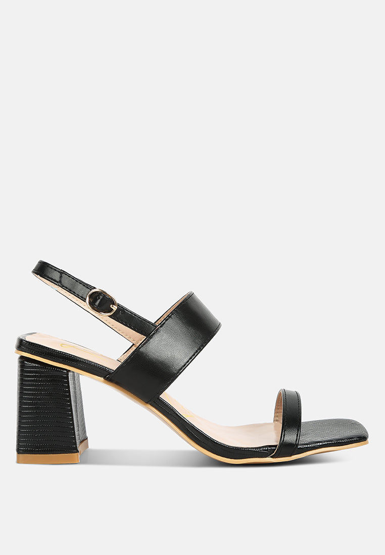 Kirk Elasticated Gussets Block Heel Sandals-5