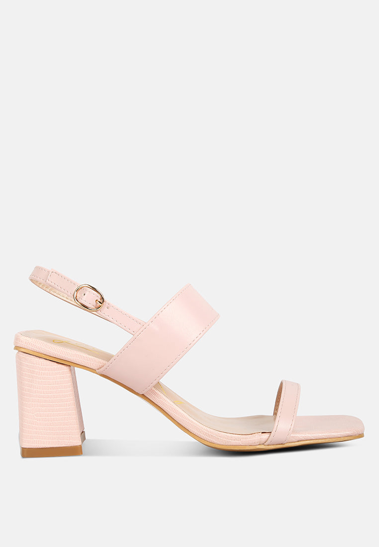 Kirk Elasticated Gussets Block Heel Sandals-6