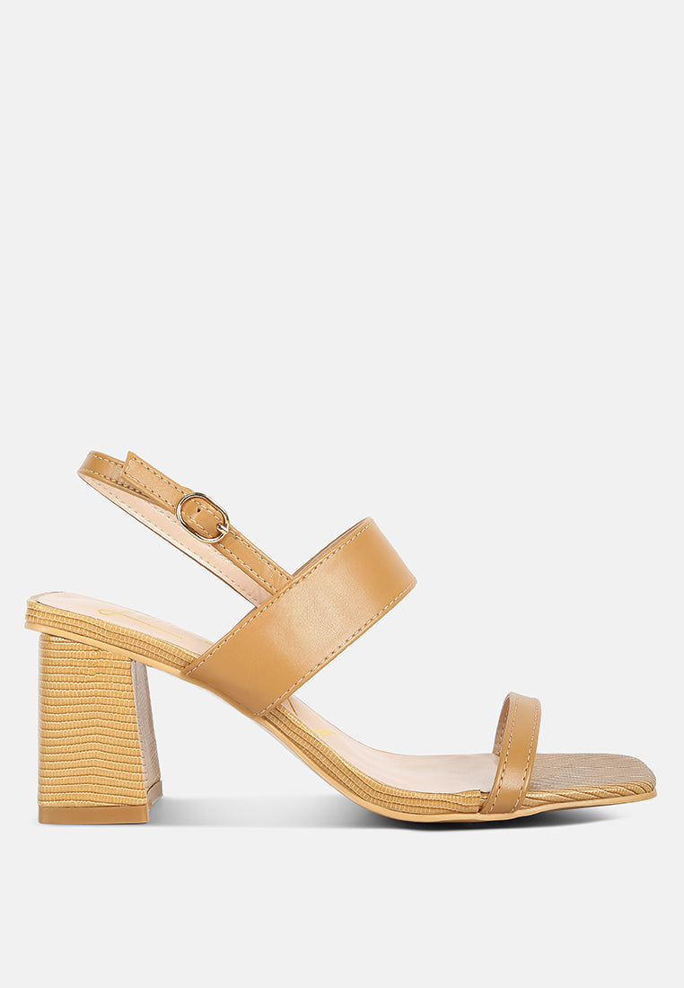 Kirk Elasticated Gussets Block Heel Sandals-3