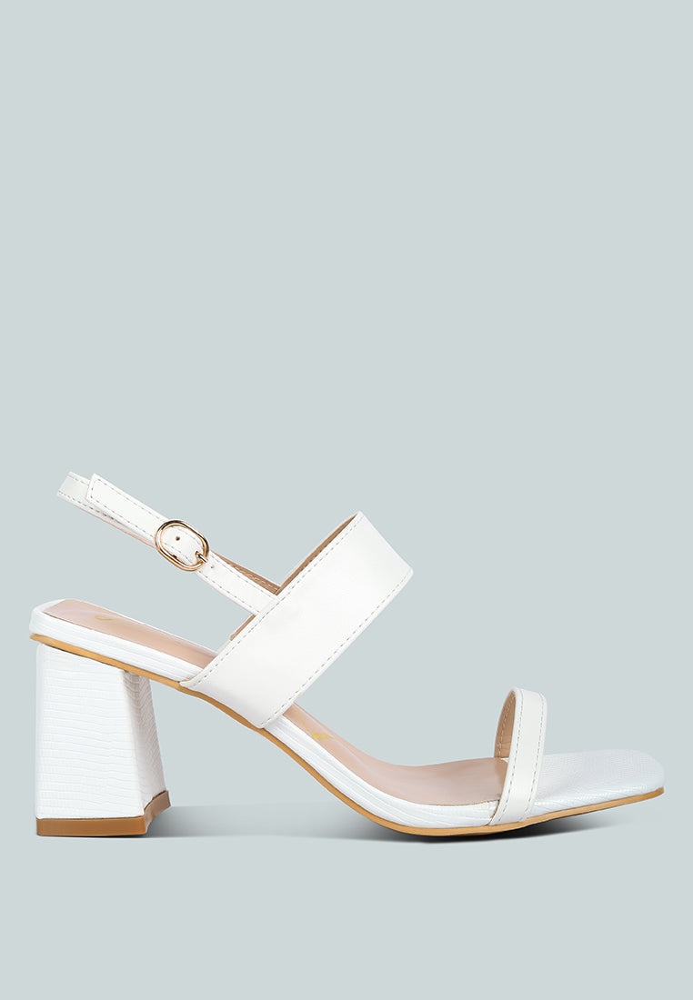 Kirk Elasticated Gussets Block Heel Sandals-0