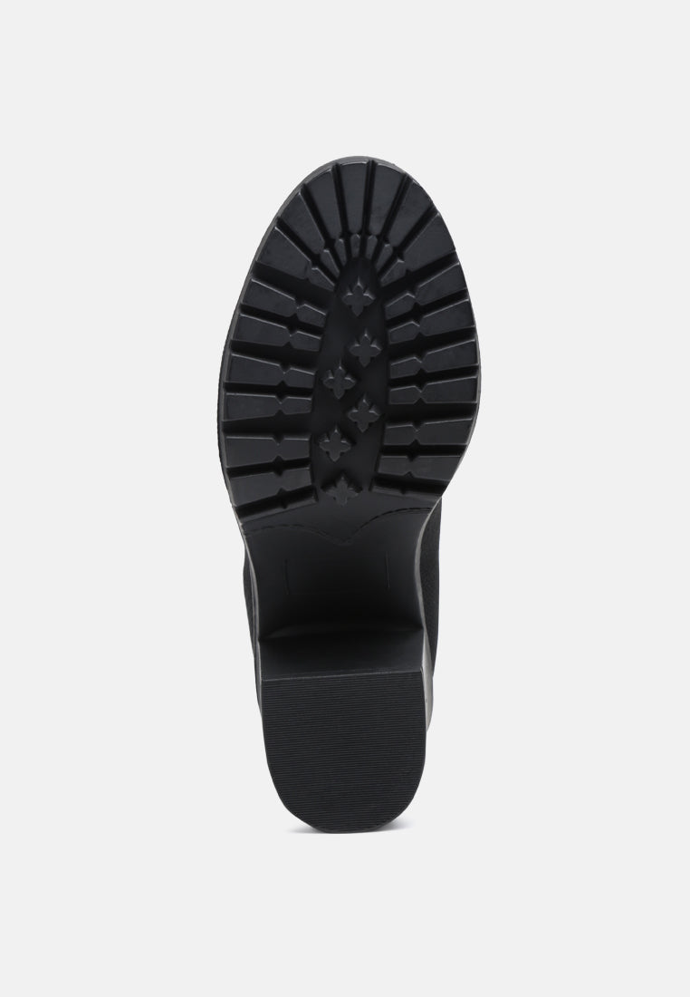 Medusa Knitted Block Heel Ankle Boots-4