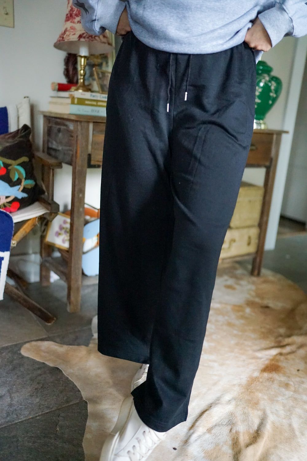 Greta Elastic High Waist Drawstring Sweatpants-3