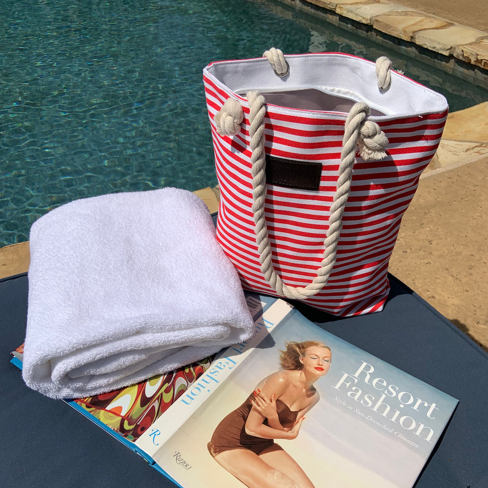 Striped Canvas Tote Bag-2