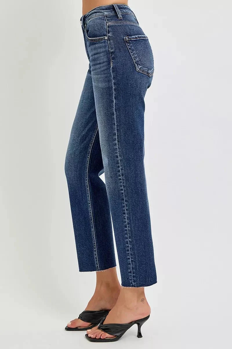 RISEN High Rise Slim Barrel Jeans-3