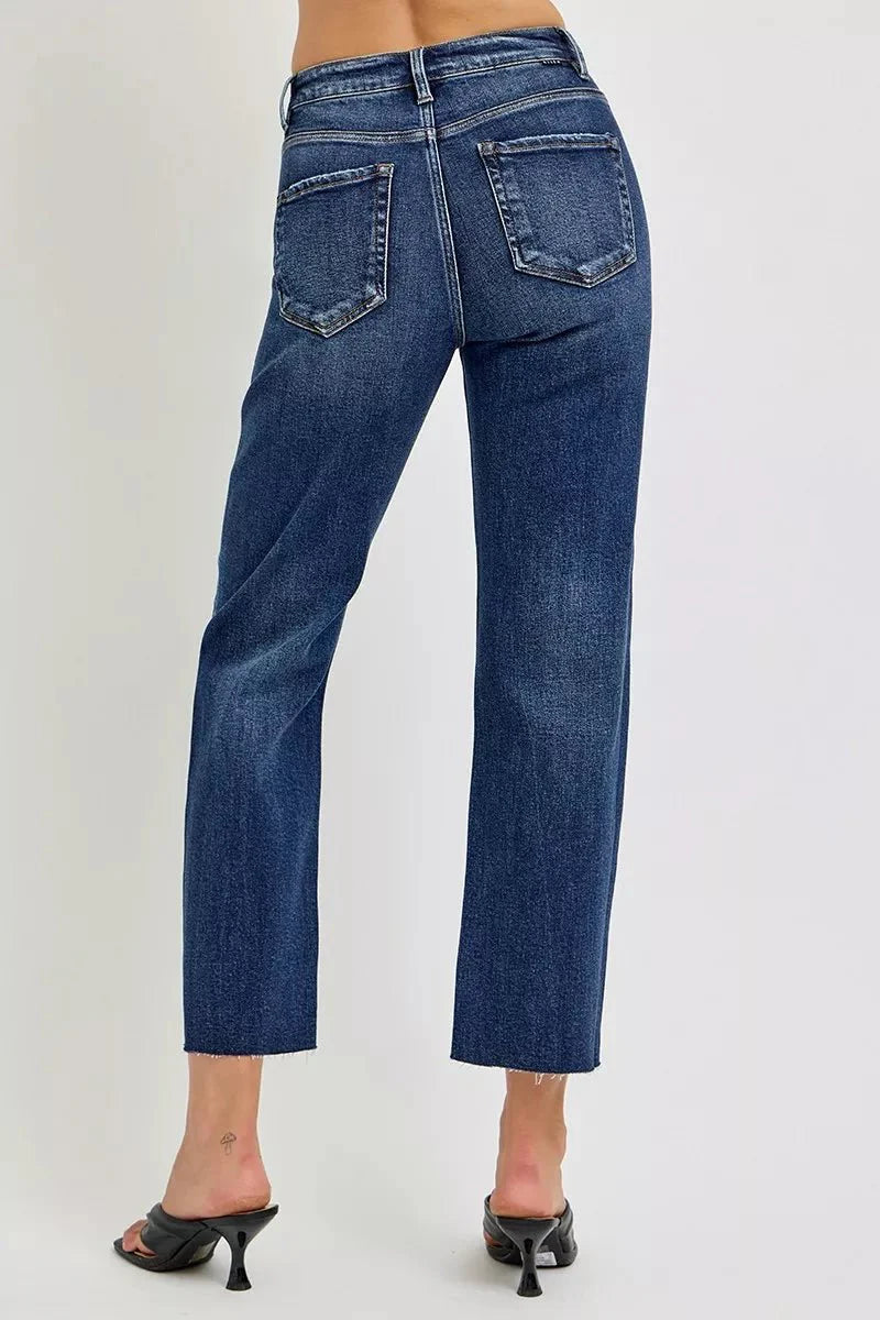 RISEN High Rise Slim Barrel Jeans-4