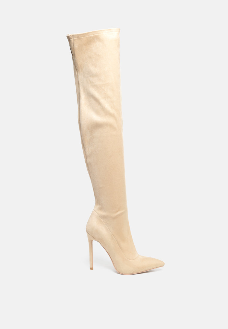 Tilera Stretch Over The Knee Stiletto Boots-5