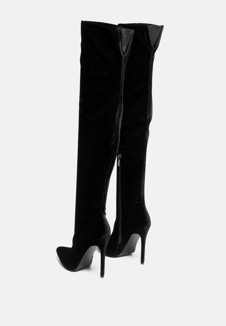 Tilera Stretch Over The Knee Stiletto Boots-3