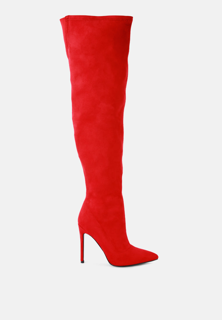 Tilera Stretch Over The Knee Stiletto Boots-7