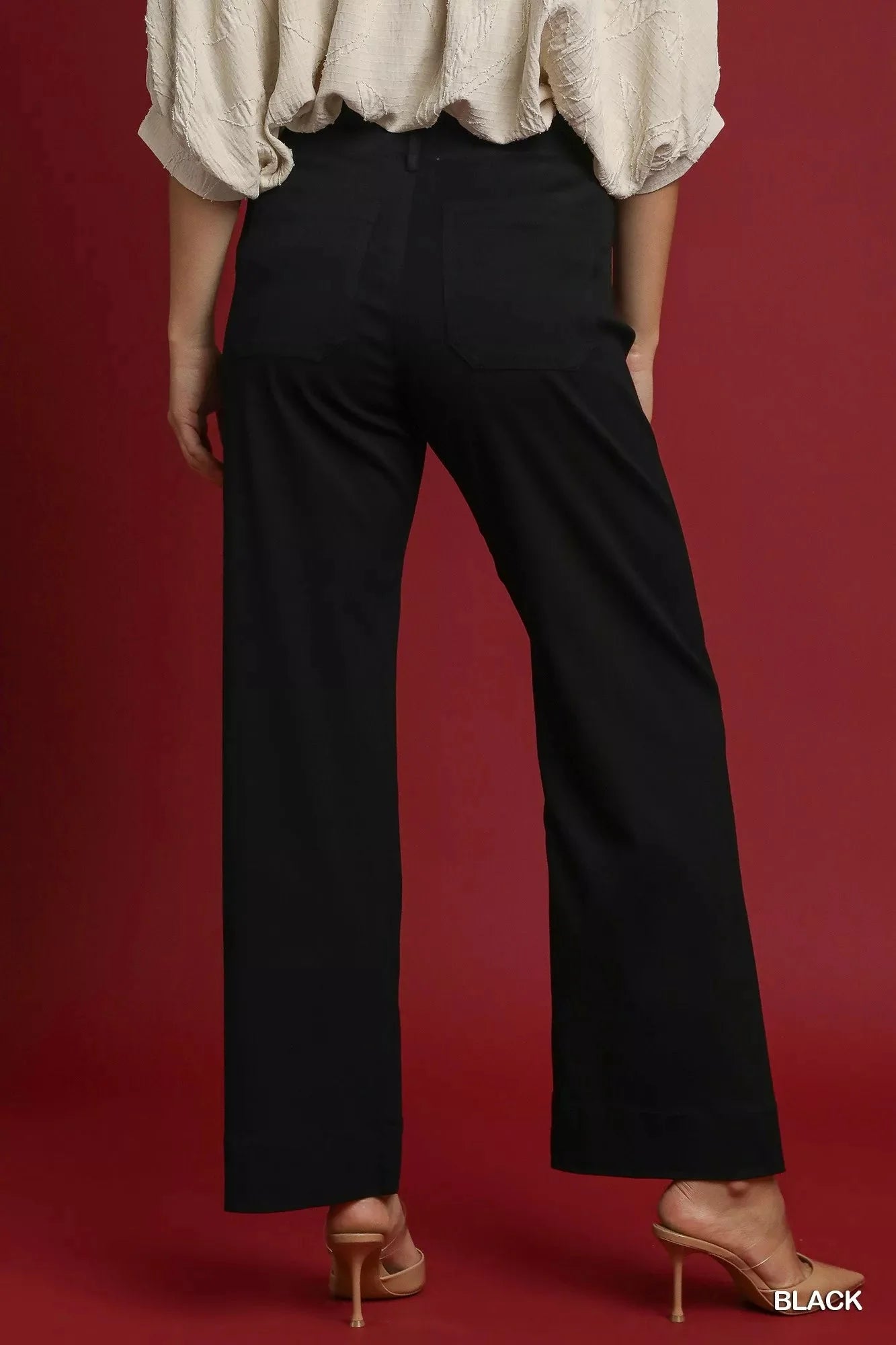 Umgee Button Stretched Pants-2
